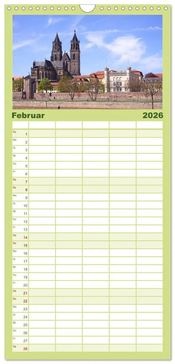 Bild: 9783516510805 | Familienplaner 2026 - Magdeburger Ansichten mit 5 Spalten...