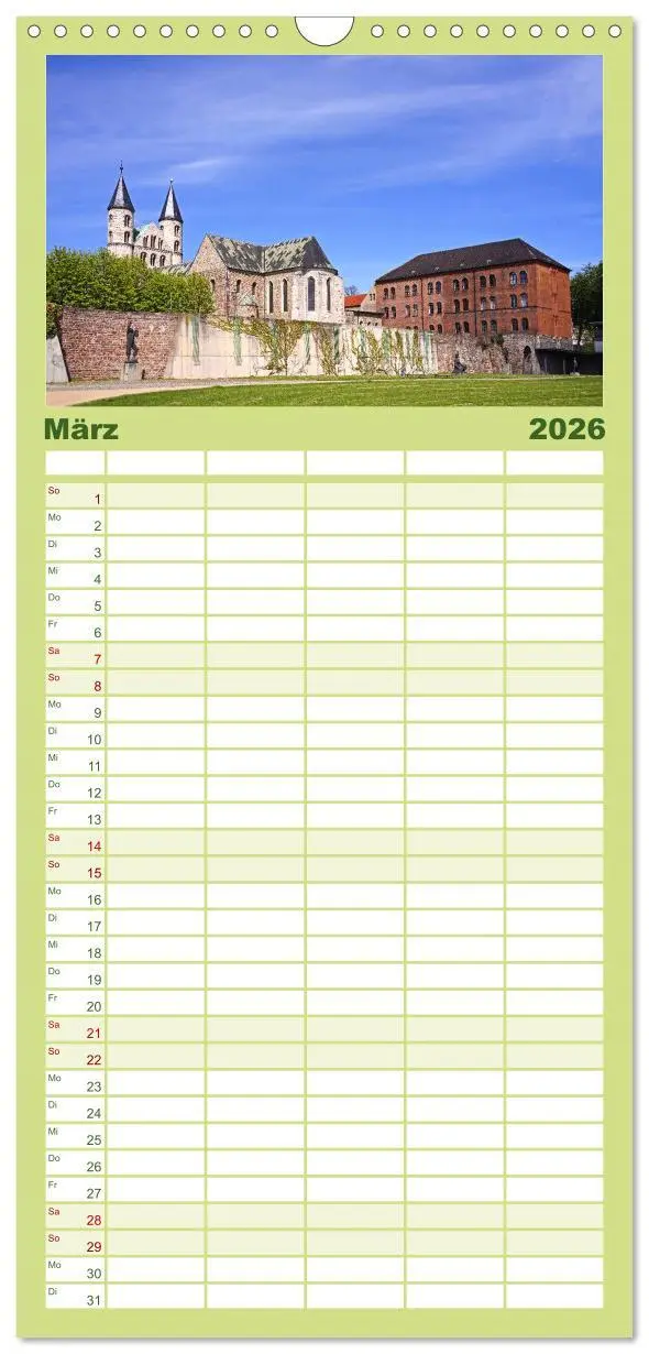 Bild: 9783516510805 | Familienplaner 2026 - Magdeburger Ansichten mit 5 Spalten...