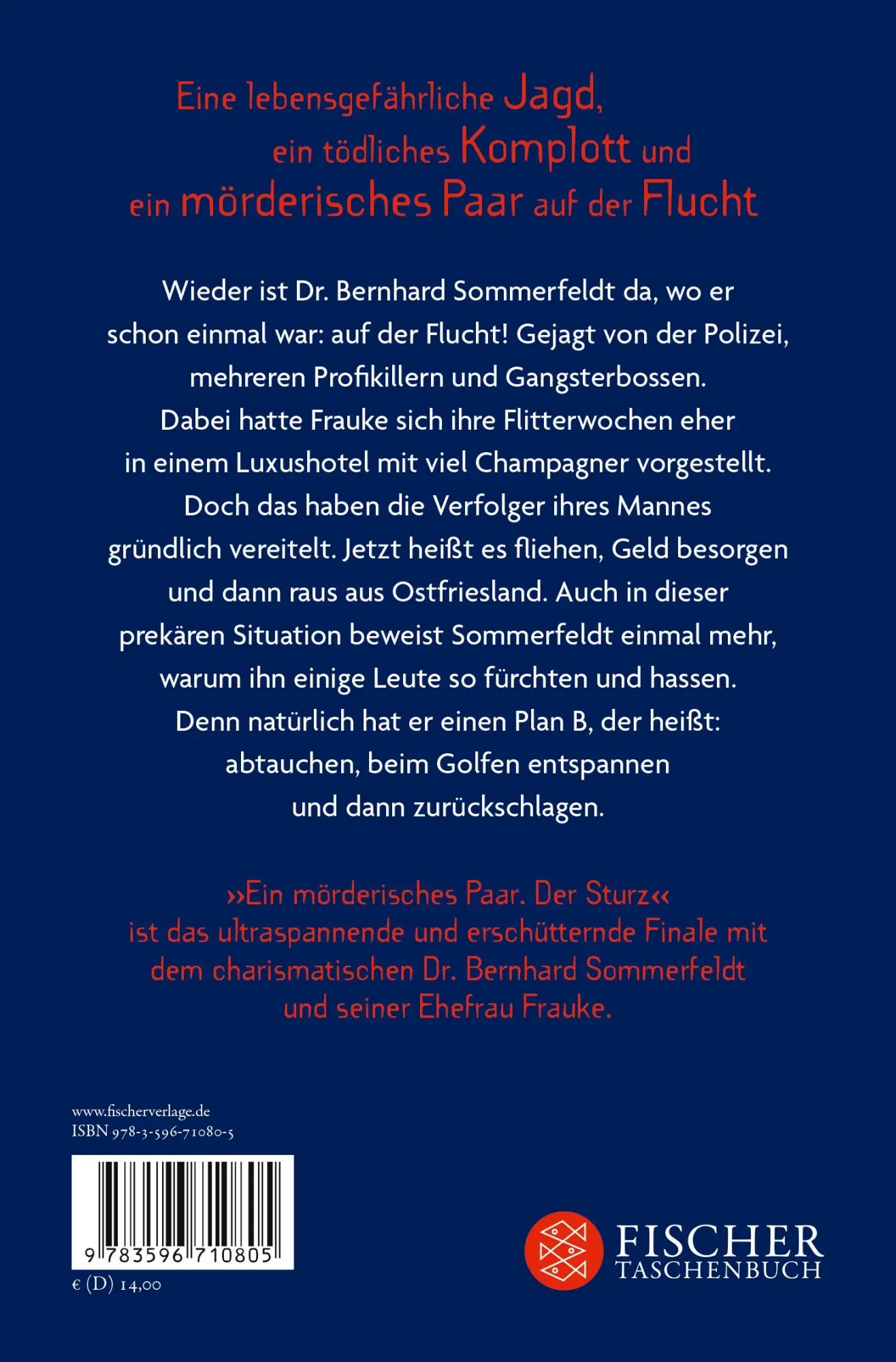 Rückseite: 9783596710805 | Ein mörderisches Paar - Der Sturz | Klaus-Peter Wolf | Taschenbuch