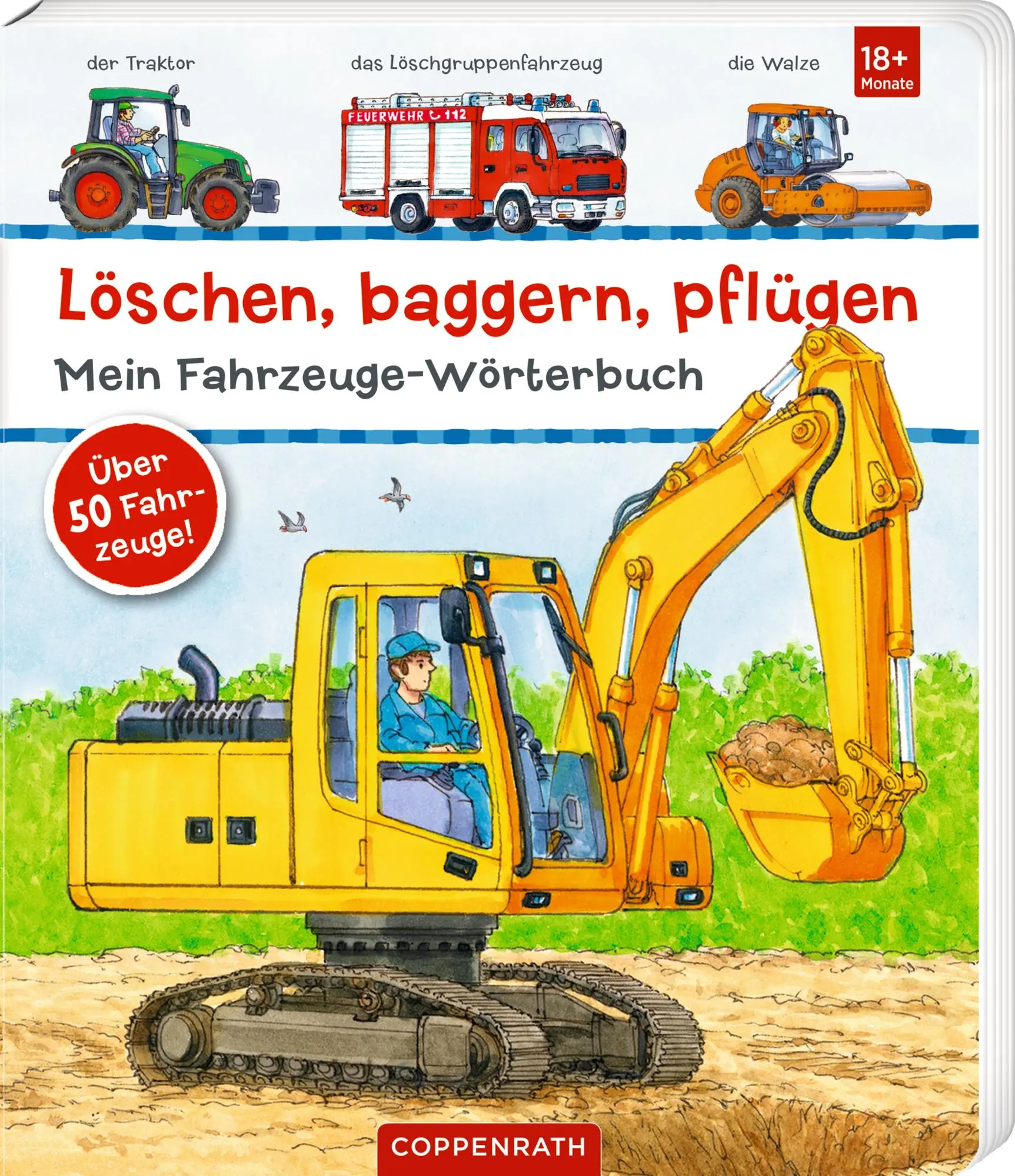 Cover: 9783649650805 | Löschen, baggern, pflügen: Mein Fahrzeuge-Wörterbuch | Stefan Seidel