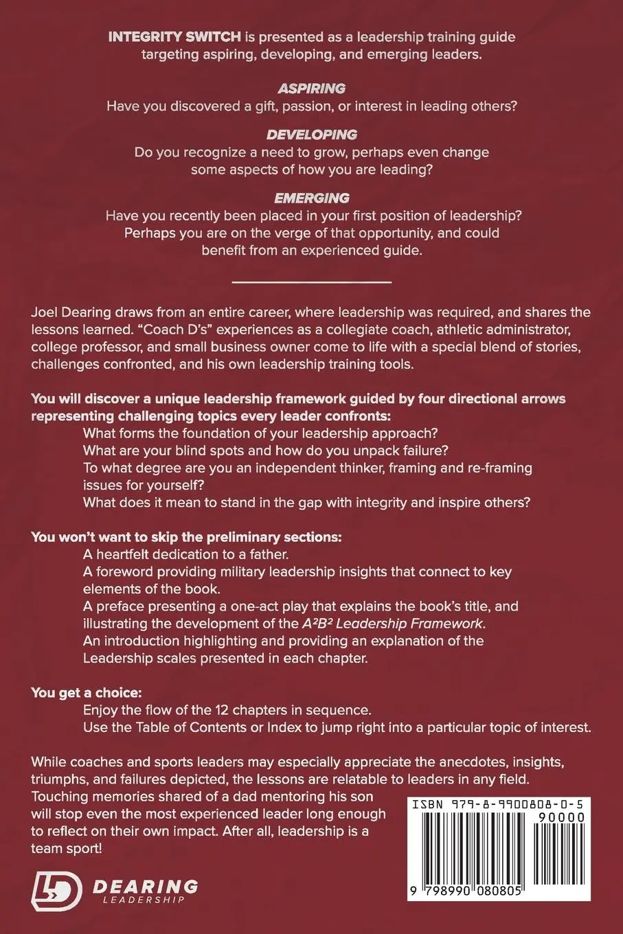 Rückseite: 9798990080805 | Integrity Switch | Joel B Dearing | Taschenbuch | Englisch | 2024
