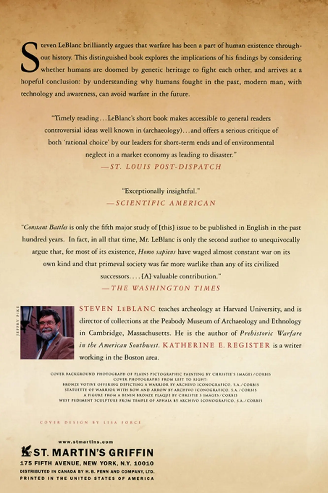 Rückseite: 9780312310905 | Constant Battles | Why We Fight | Steven A. Leblanc | Taschenbuch