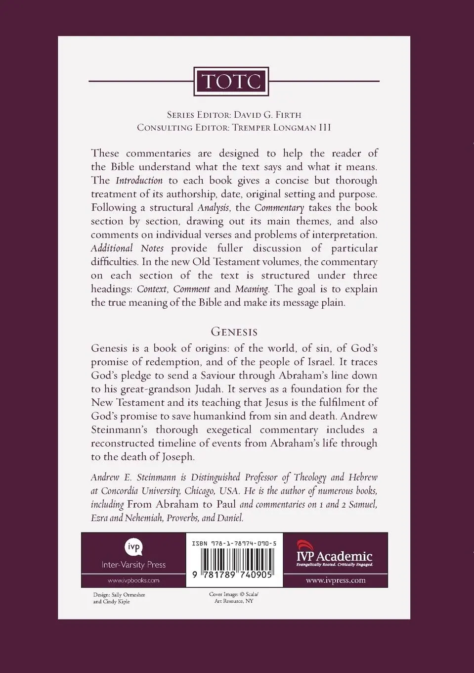 Rückseite: 9781789740905 | Genesis | An Introduction And Commentary | Andrew E. Steinmann | Buch