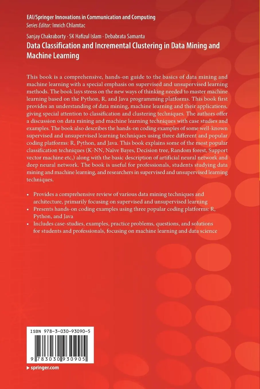 Rückseite: 9783030930905 | Data Classification and Incremental Clustering in Data Mining and...
