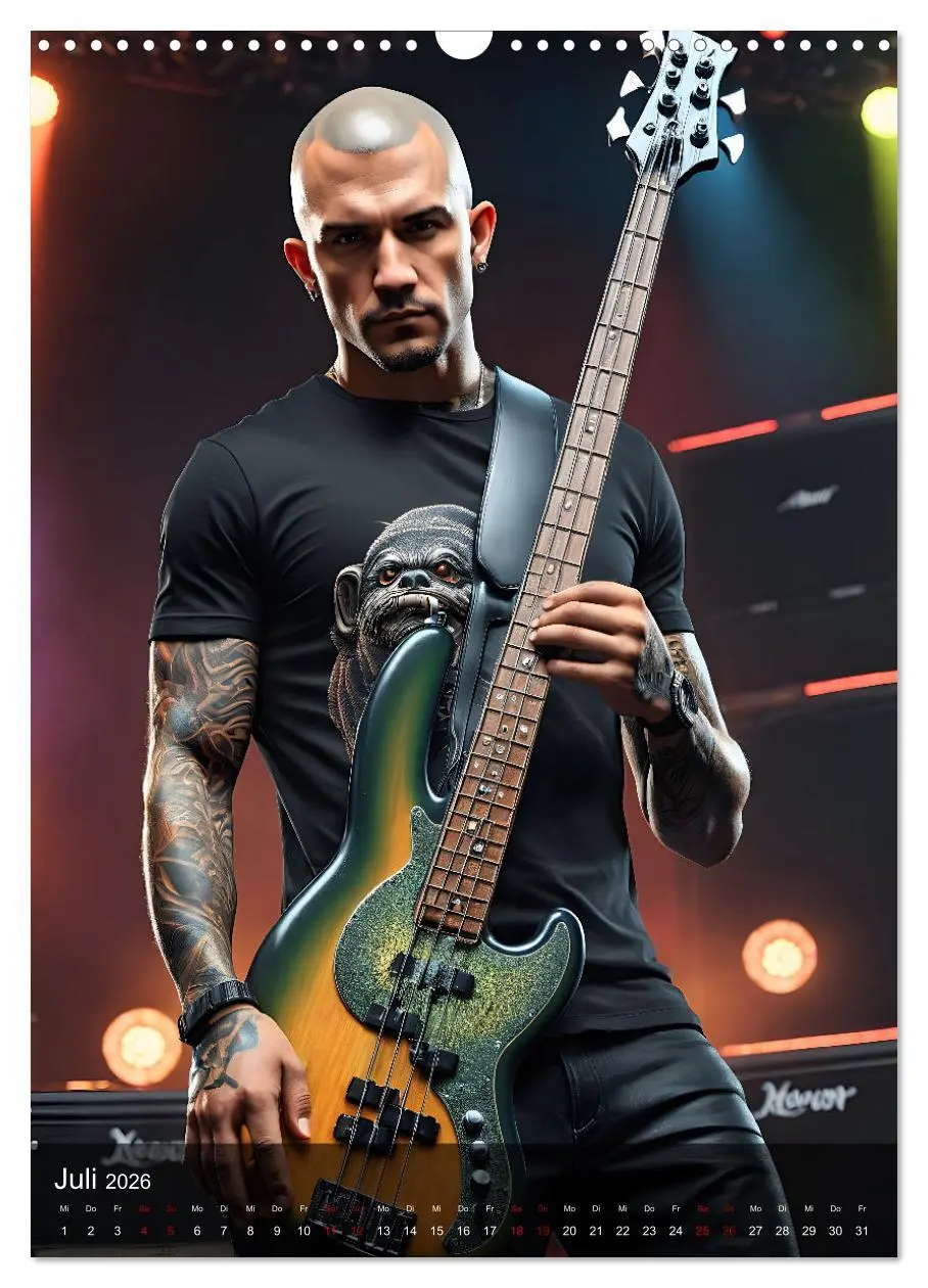 Bild: 9783516290905 | Rockstars - Live on Stage (Wandkalender 2026 DIN A3 hoch), CALVENDO...