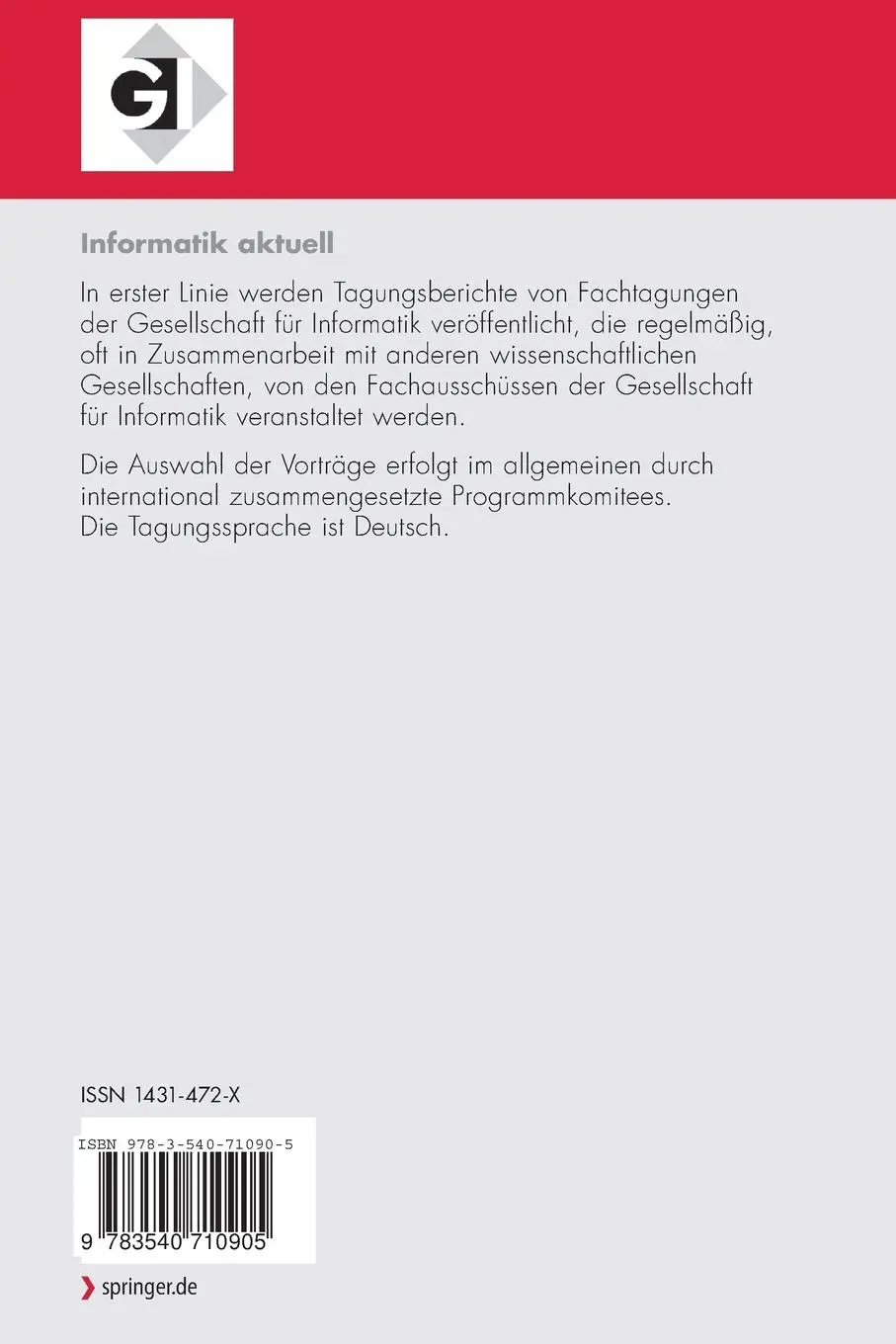 Rückseite: 9783540710905 | Bildverarbeitung für die Medizin 2007 | Alexander Horsch (u. a.) | xxi
