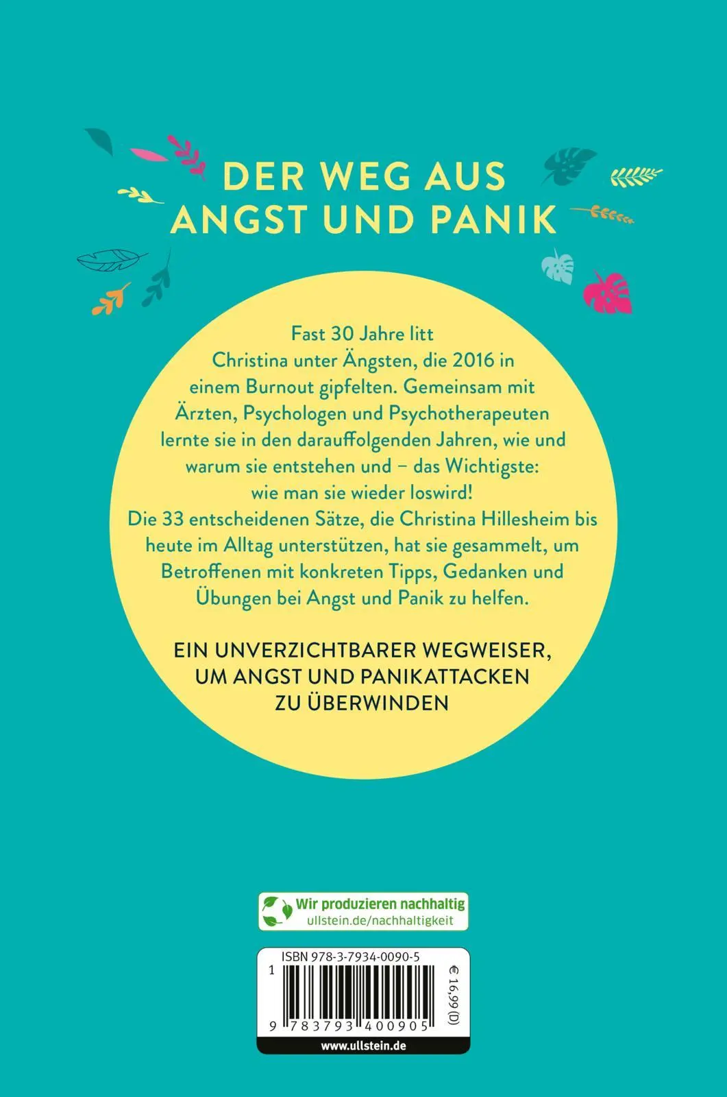 Rückseite: 9783793400905 | Sag deiner Angst, sie kann gehen! | Christina Hillesheim | Taschenbuch