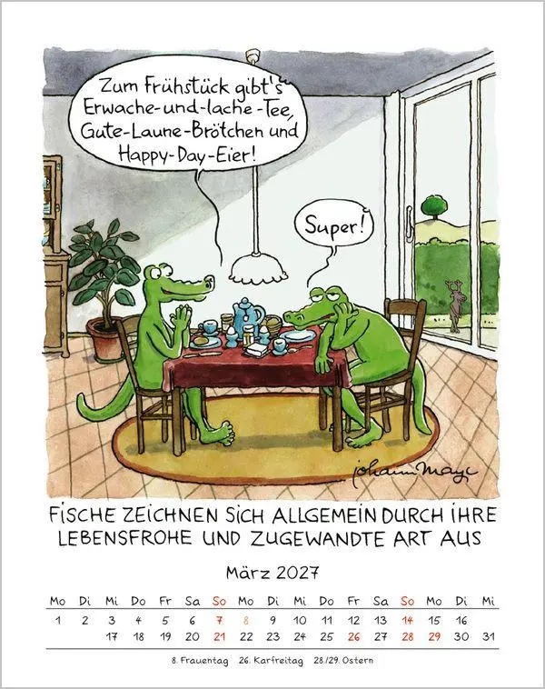 Bild: 9783819300905 | Fische 2027 | Verlag Korsch | Kalender | Spiralbindung | 13 S. | 2027