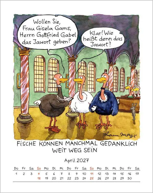 Bild: 9783819300905 | Fische 2027 | Verlag Korsch | Kalender | Spiralbindung | 13 S. | 2027