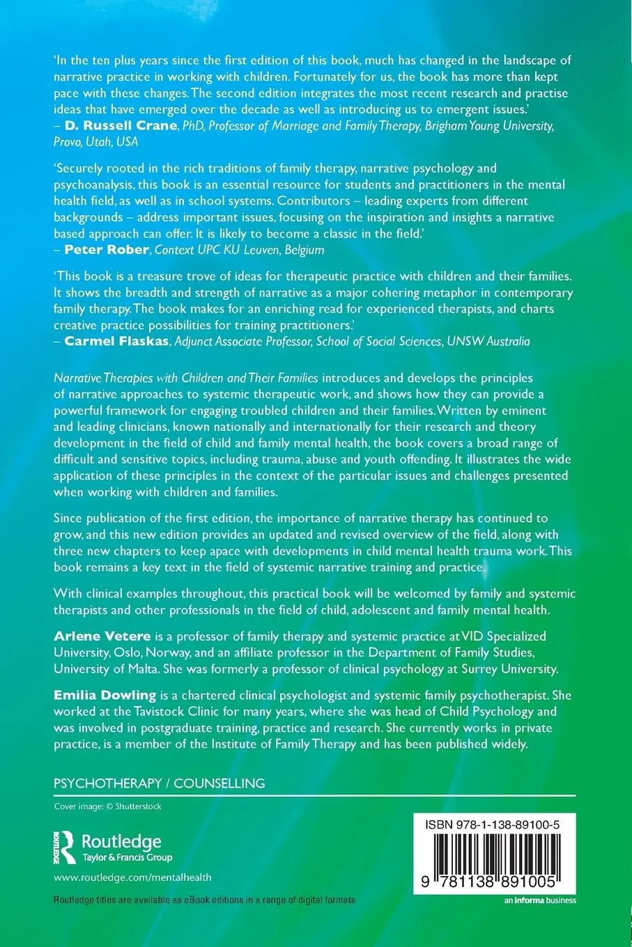 Rückseite: 9781138891005 | Narrative Therapies with Children and Their Families | Vetere (u. a.)