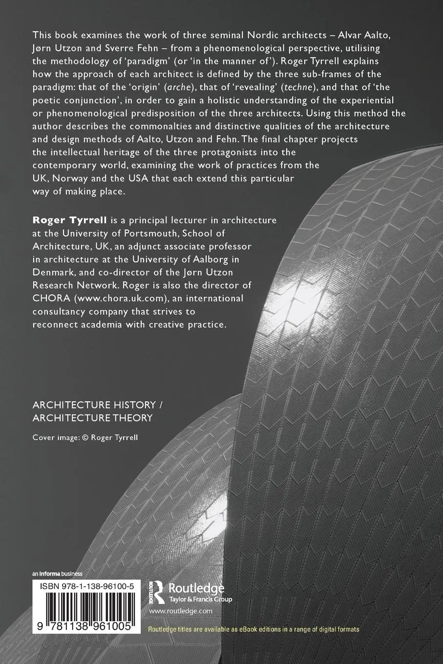 Rückseite: 9781138961005 | Aalto, Utzon, Fehn | Three Paradigms of Phenomenological Architecture