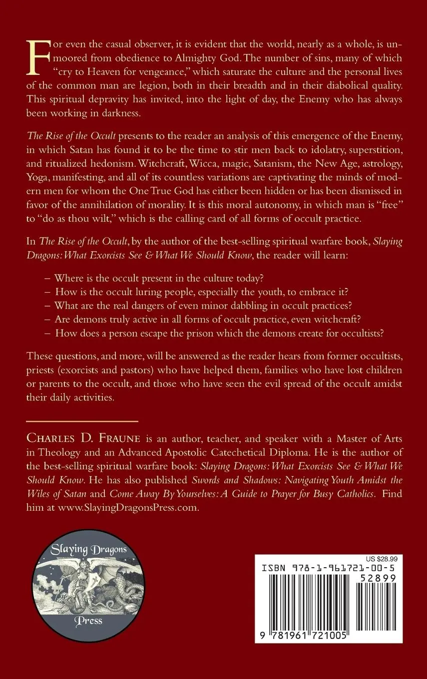 Rückseite: 9781961721005 | Slaying Dragons II - The Rise of the Occult | Charles D Fraune | Buch
