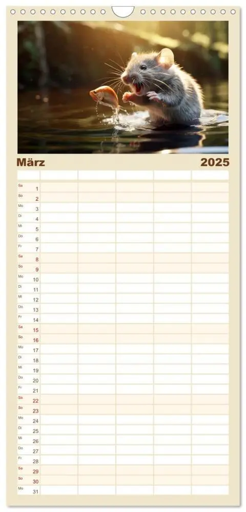 Bild: 9783457091005 | Familienplaner 2025 - Ein Jahr im Leben von Familie Maus mit 5...