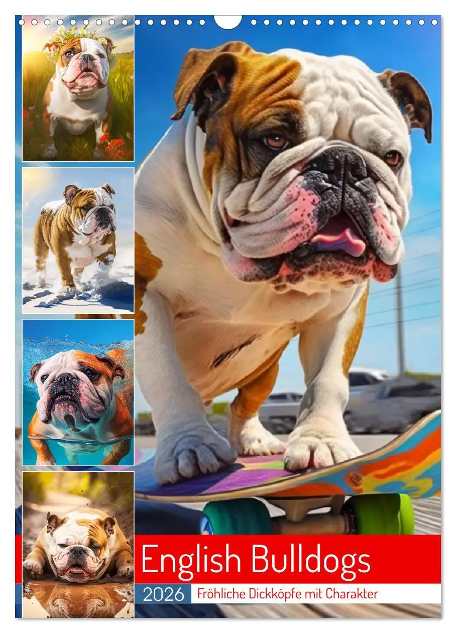 Cover: 9783516321005 | English Bulldogs. Fröhliche Dickköpfe mit Charakter (Wandkalender...
