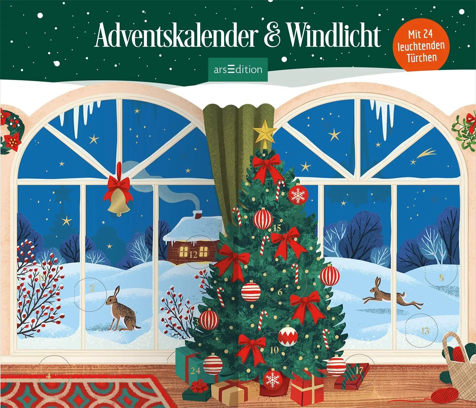 Cover: 4014489141105 | Windlicht-Adventskalender Lichterglanz | Olga Kawa | Kalender | 4 S.