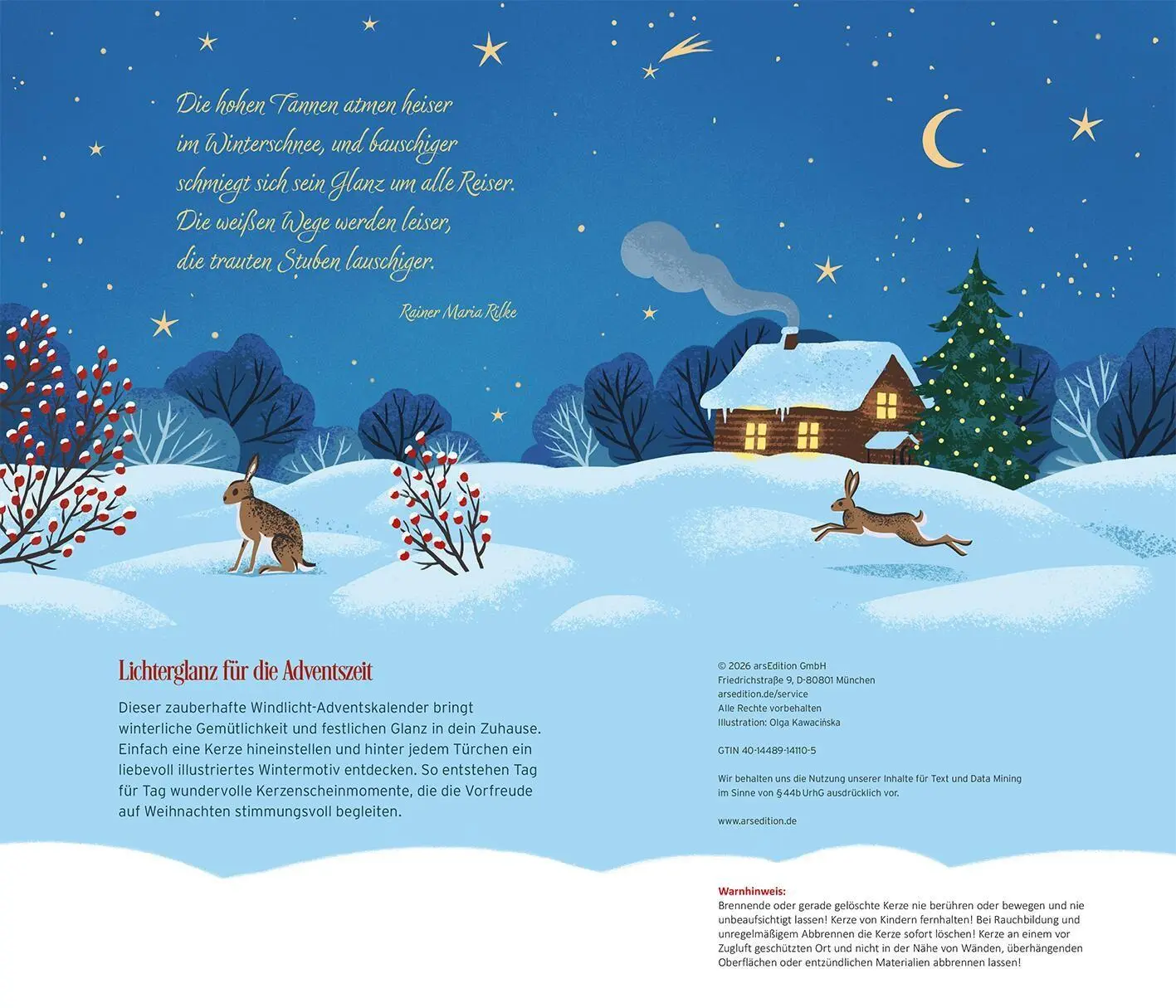 Rückseite: 4014489141105 | Windlicht-Adventskalender Lichterglanz | Olga Kawa | Kalender | 4 S.