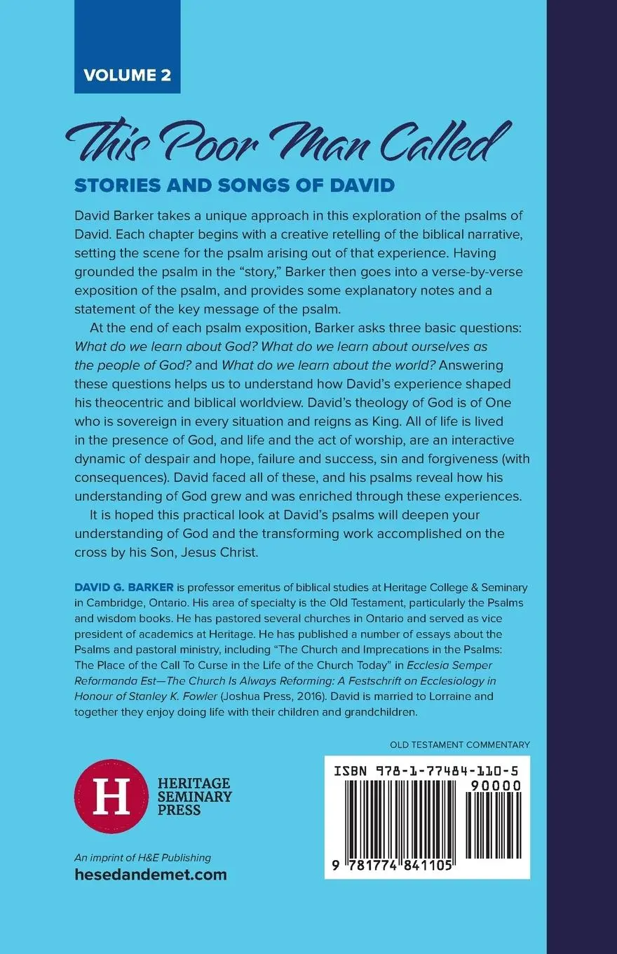 Rückseite: 9781774841105 | This Poor Man Called | Stories and Songs of David (Volume 2) | Barker