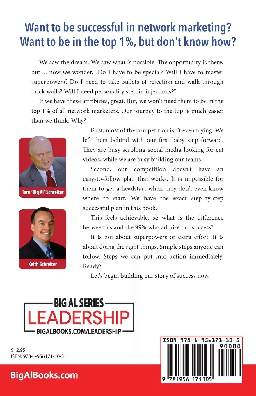 Rückseite: 9781956171105 | Be the Top 1% in Network Marketing | Keith Schreiter (u. a.) | Buch