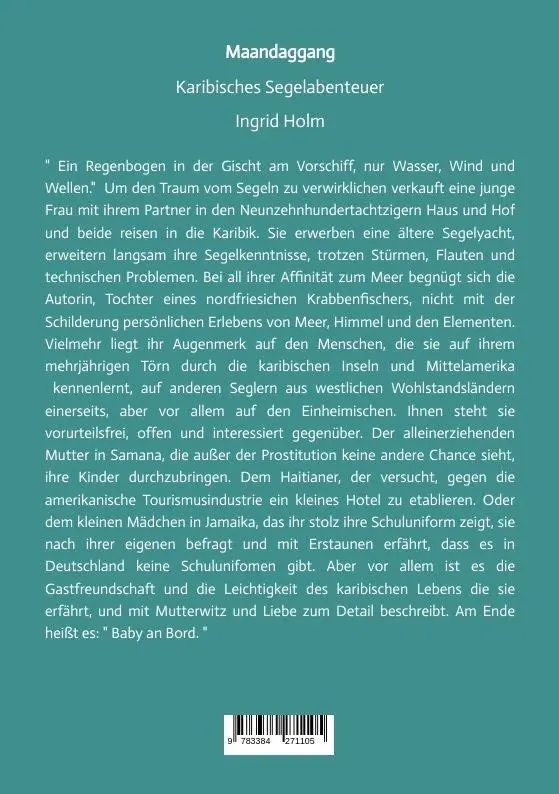 Rückseite: 9783384271105 | Maandaggang | Karibisches Segelabenteuer | Ingrid Holm | Taschenbuch