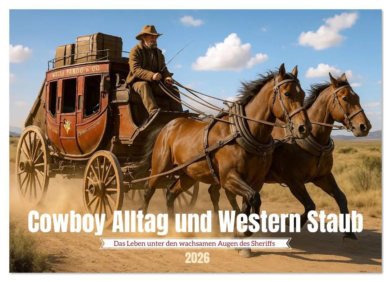 Cover: 9783516621105 | Cowboy Alltag und Western Staub (Wandkalender 2026 DIN A3 quer),...