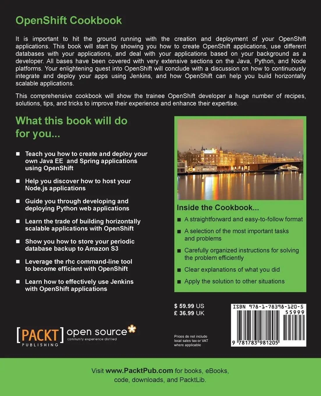 Rückseite: 9781783981205 | OpenShift Cookbook | Shekhar Gulati | Taschenbuch | Englisch | 2014