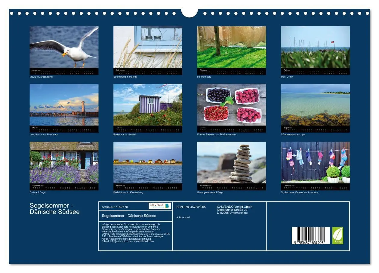 Bild: 9783457831205 | Segelsommer - Dänische Südsee (Wandkalender 2026 DIN A3 quer),...