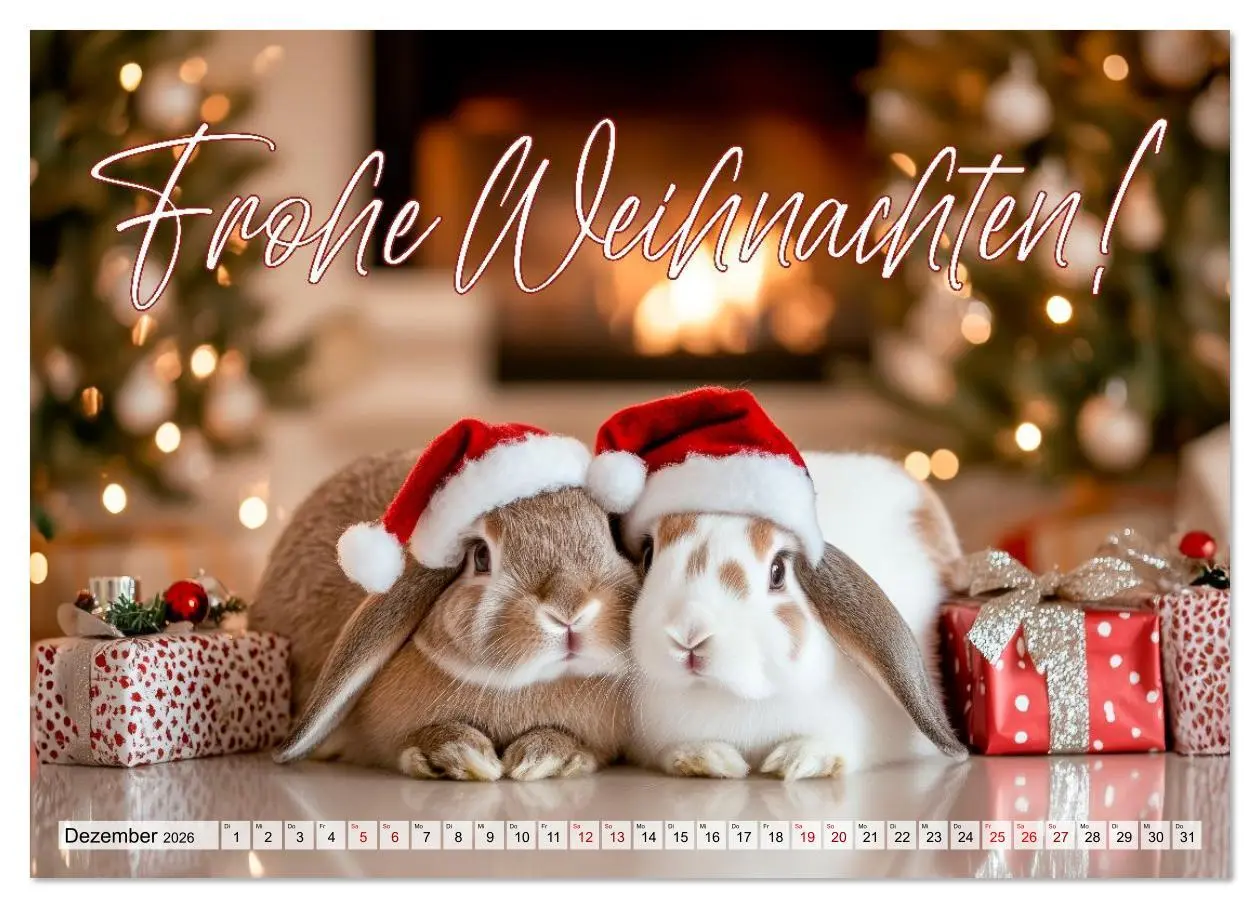 Bild: 9783516611205 | KANINCHEN Mit Humor durchs Jahr (Wandkalender 2026 DIN A2 quer),...