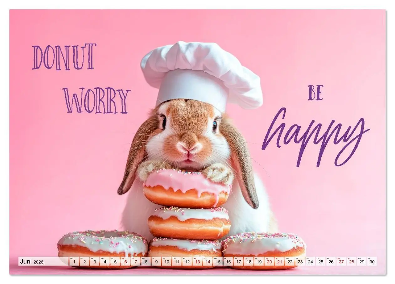 Bild: 9783516611205 | KANINCHEN Mit Humor durchs Jahr (Wandkalender 2026 DIN A2 quer),...