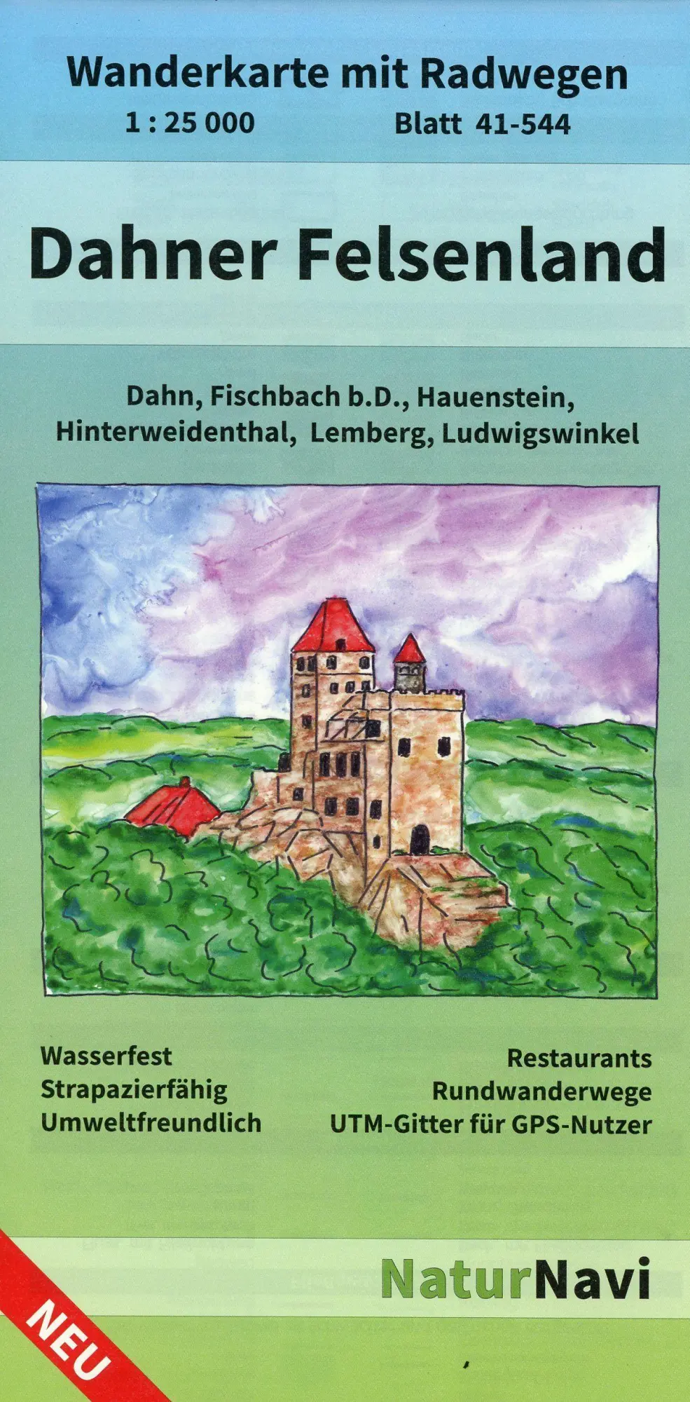 Cover: 9783960991205 | Dahner Felsenland, Blatt 41-544, 1 : 25 000 | (Land-)Karte | Deutsch