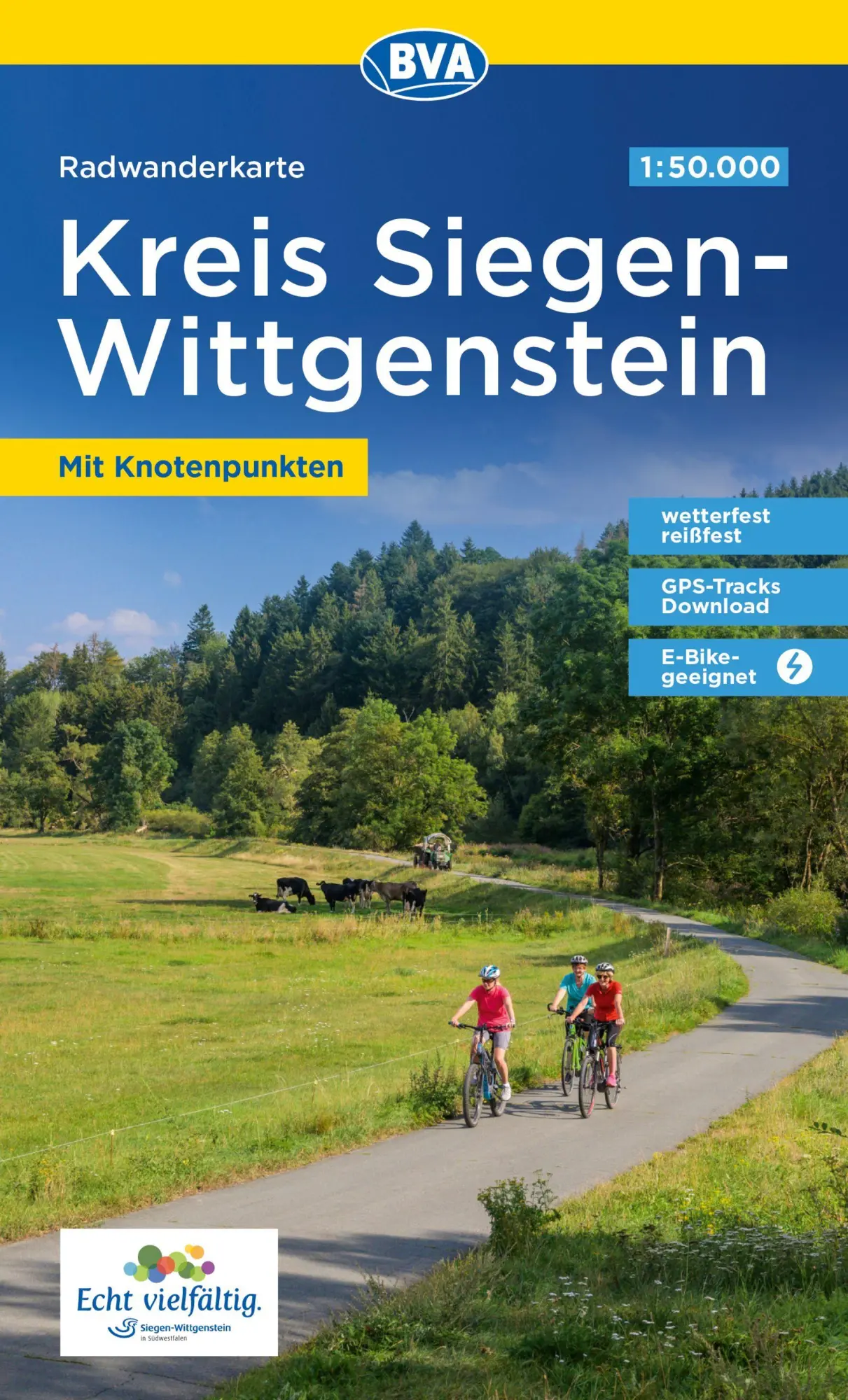 Cover: 9783969901205 | Radwanderkarte BVA Kreis Siegen-Wittgenstein mit Knotenpunkten...
