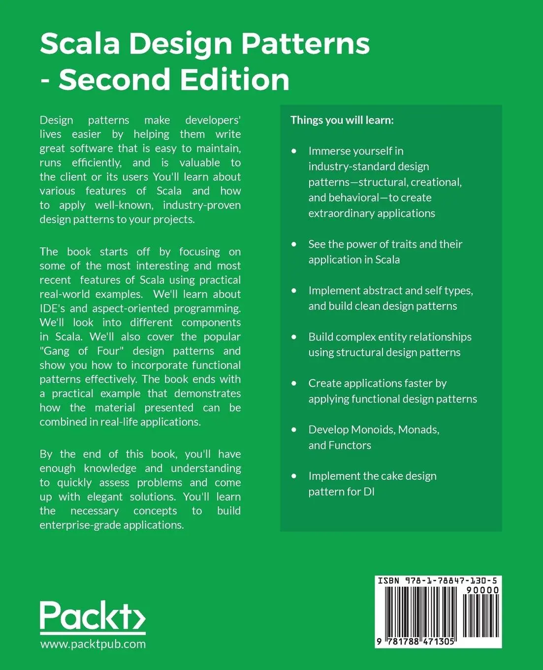 Rückseite: 9781788471305 | Scala Design Patterns, Second Edition | Ivan Nikolov | Taschenbuch