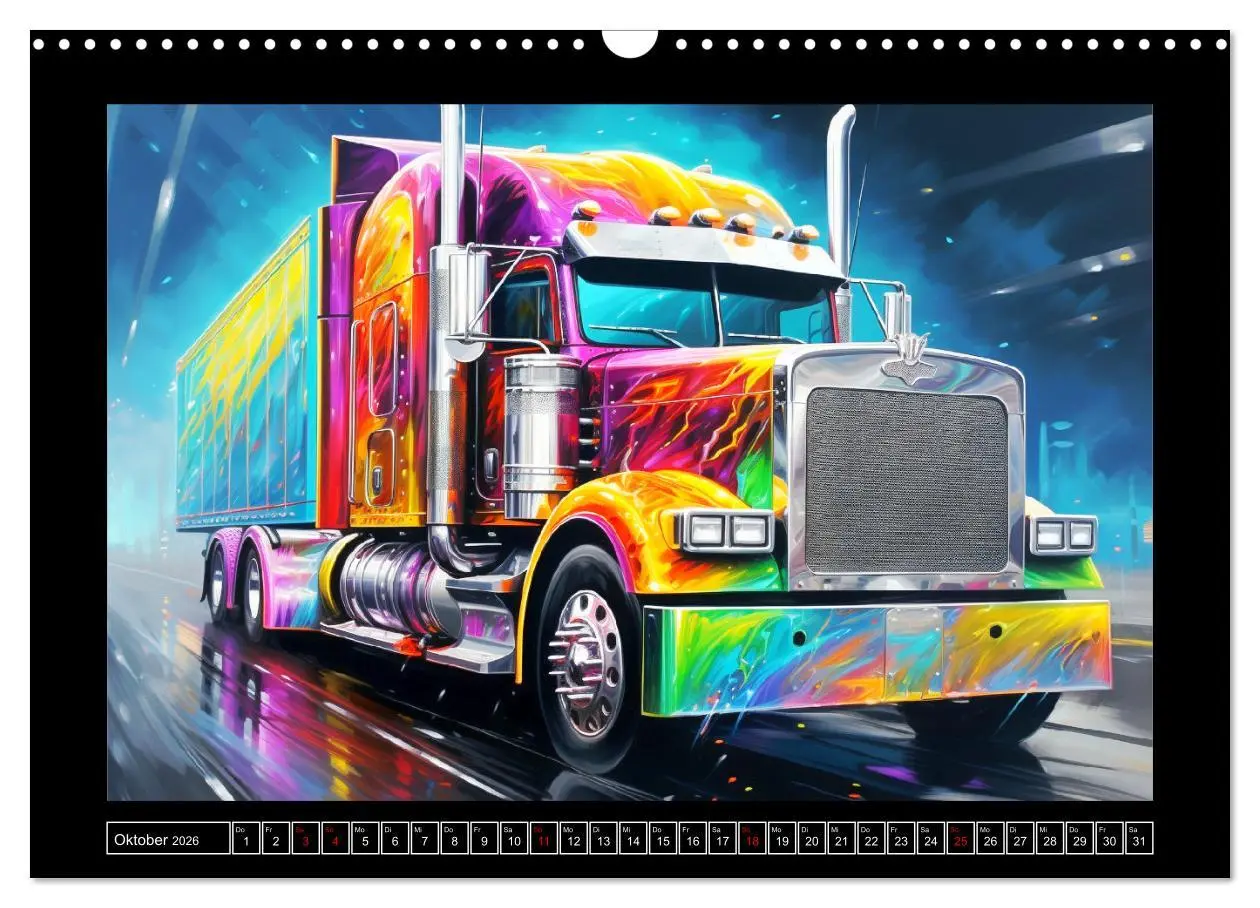 Bild: 9783457511305 | Langhauber Paintings. Trucks in lebendigen Farben (Wandkalender...