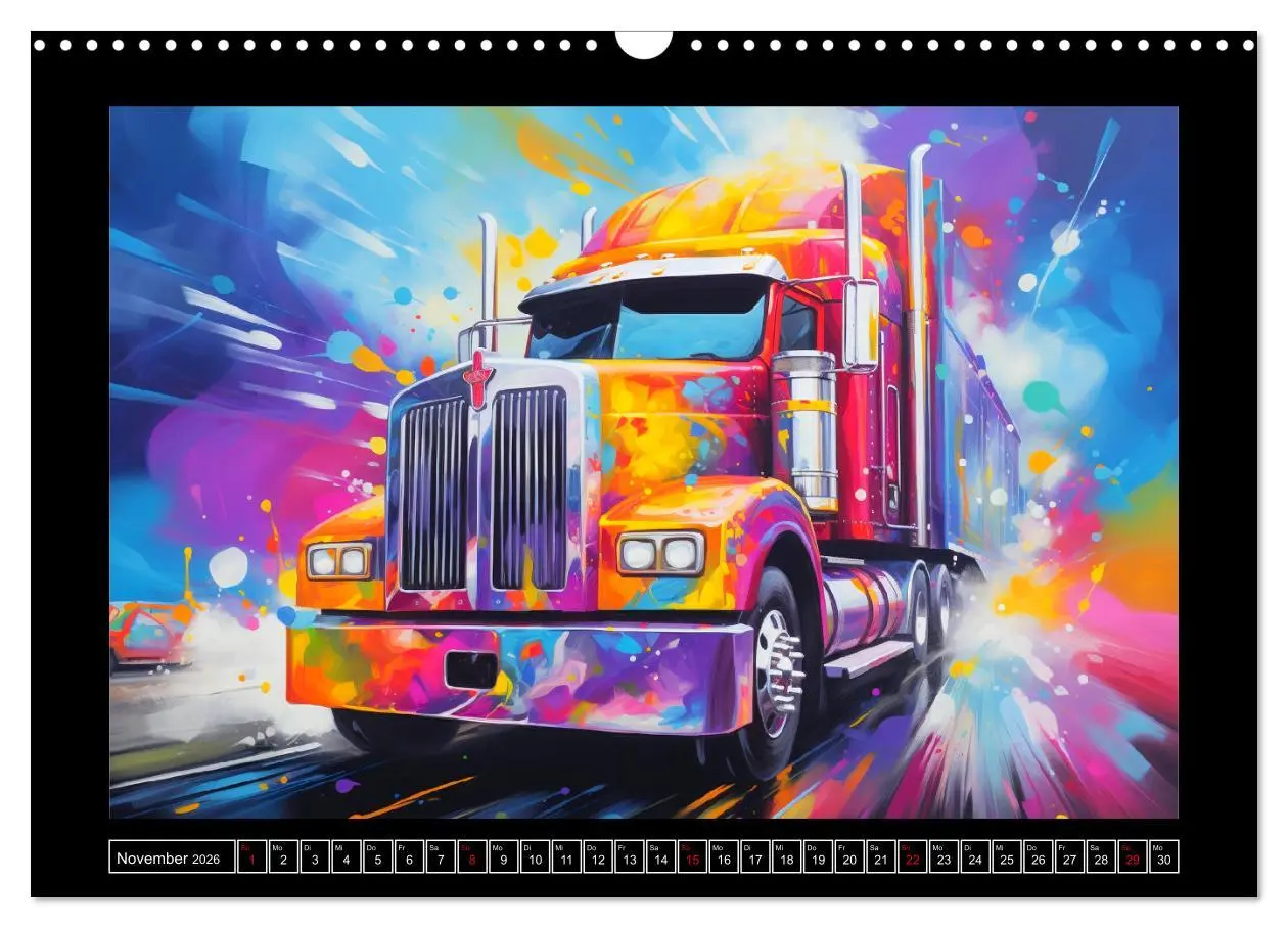 Bild: 9783457511305 | Langhauber Paintings. Trucks in lebendigen Farben (Wandkalender...