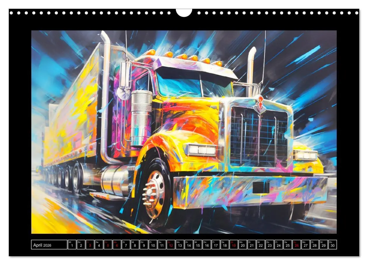 Bild: 9783457511305 | Langhauber Paintings. Trucks in lebendigen Farben (Wandkalender...