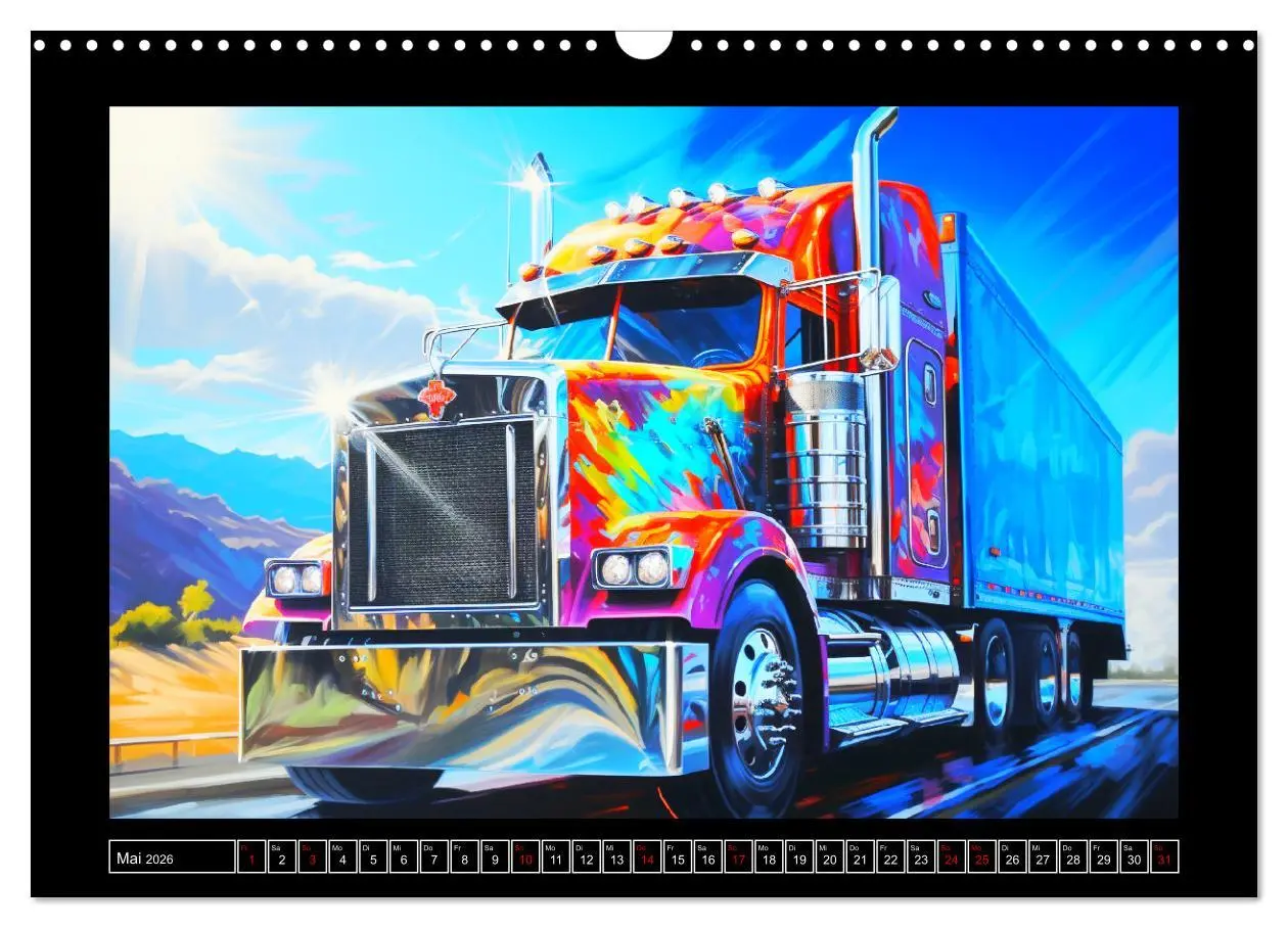Bild: 9783457511305 | Langhauber Paintings. Trucks in lebendigen Farben (Wandkalender...