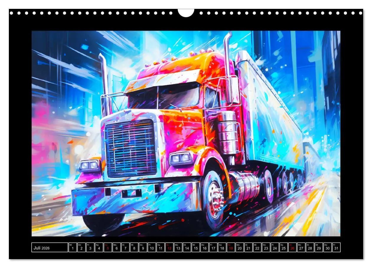 Bild: 9783457511305 | Langhauber Paintings. Trucks in lebendigen Farben (Wandkalender...