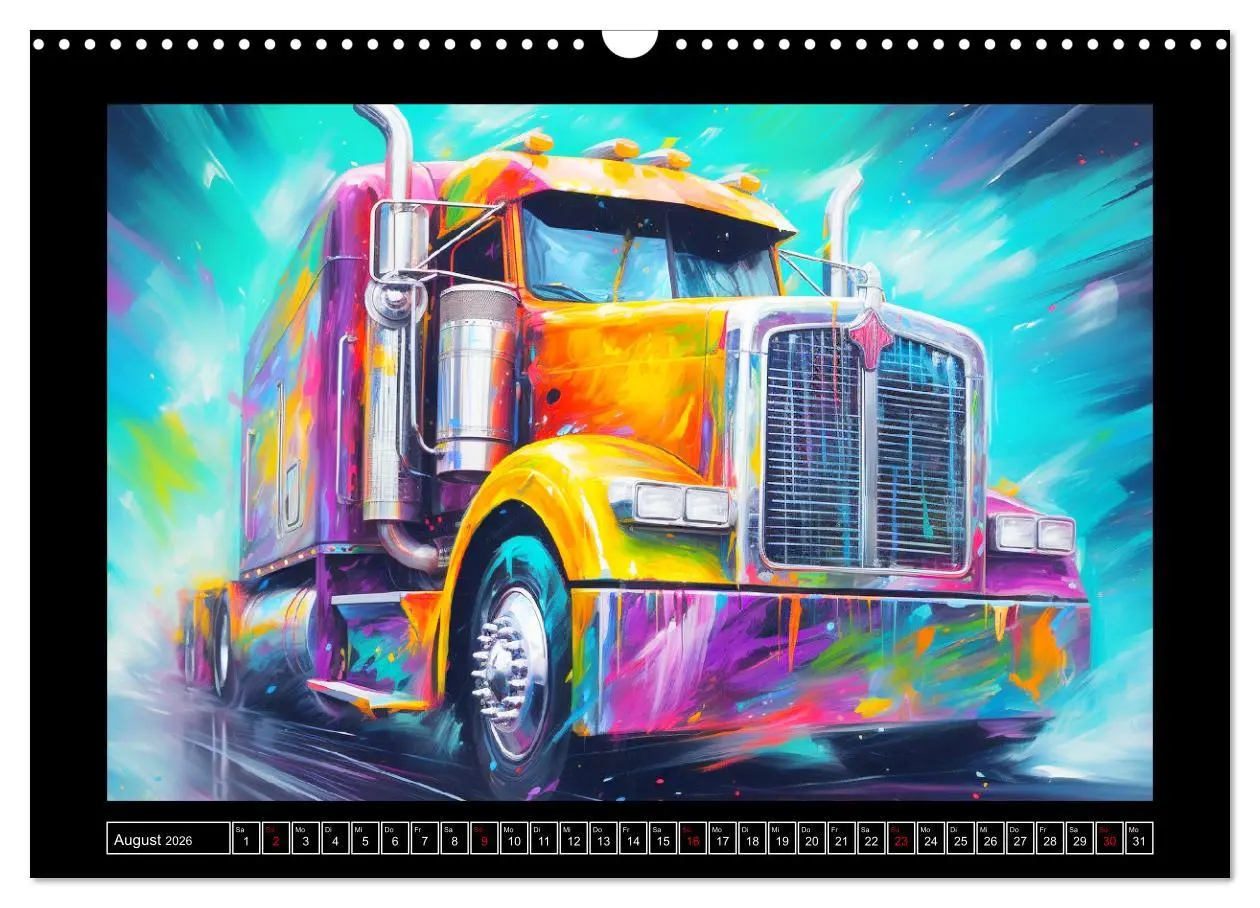 Bild: 9783457511305 | Langhauber Paintings. Trucks in lebendigen Farben (Wandkalender...