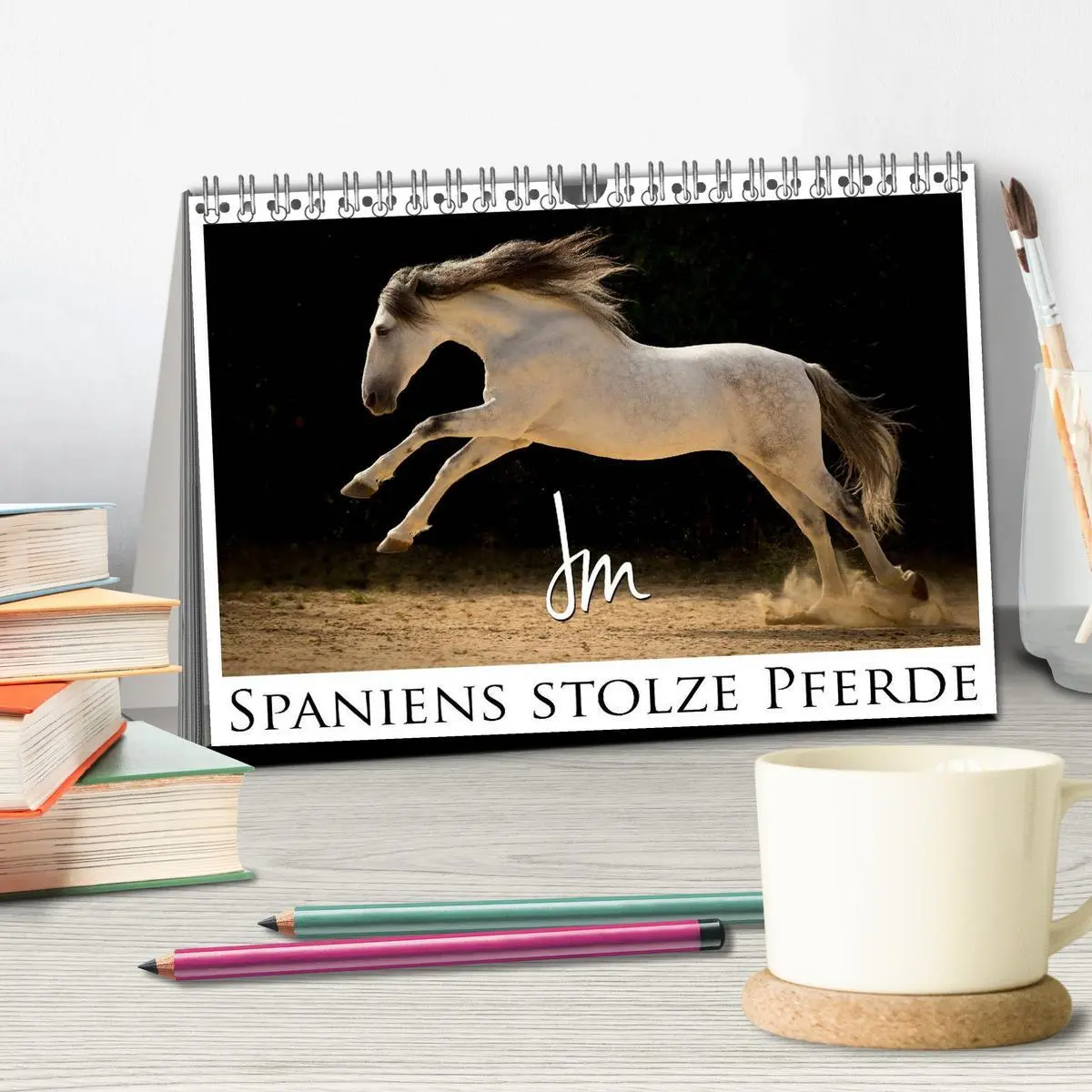 Bild: 9783516081305 | Spaniens stolze Pferde (Tischkalender 2026 DIN A5 quer), CALVENDO...