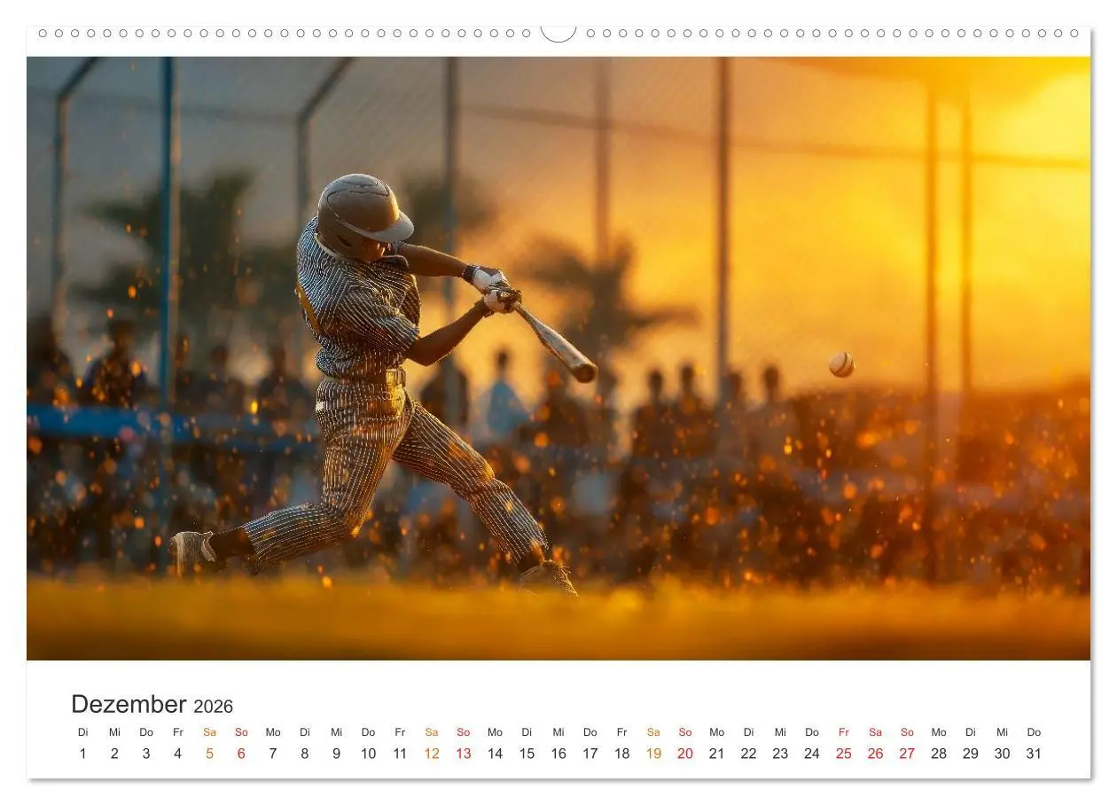 Bild: 9783516601305 | Power Baseball (Wandkalender 2026 DIN A2 quer), CALVENDO...