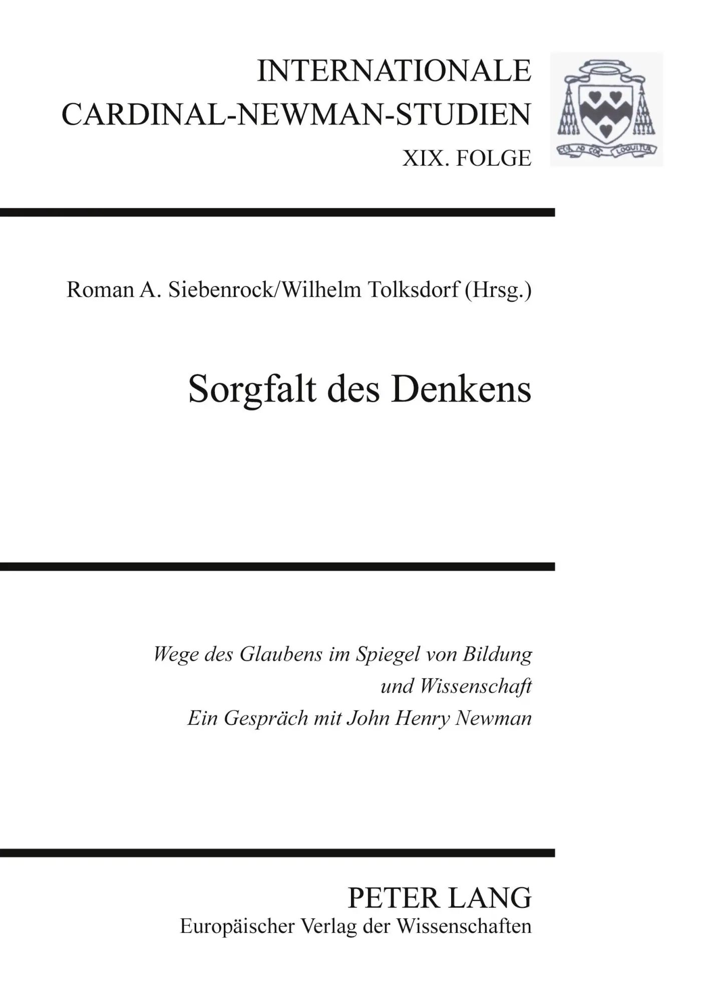 Cover: 9783631511305 | Sorgfalt des Denkens | Roman Siebenrock (u. a.) | Taschenbuch | 2006
