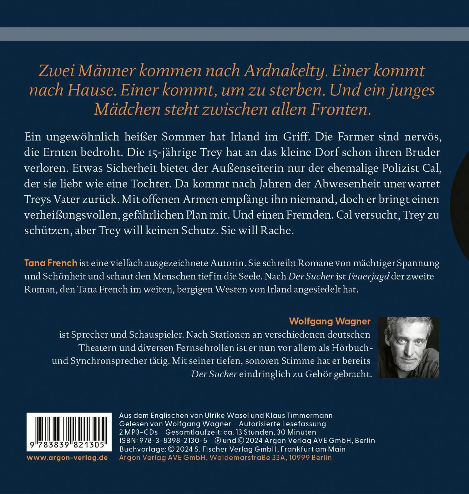 Rückseite: 9783839821305 | Feuerjagd | Tana French | MP3 | Deutsch | 2024 | Argon Verlag GmbH