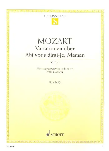 Cover: 9790001091305 | Variationen über 'Ah, vous dirai-je, Maman' | Wolfgang Amadeus Mozart