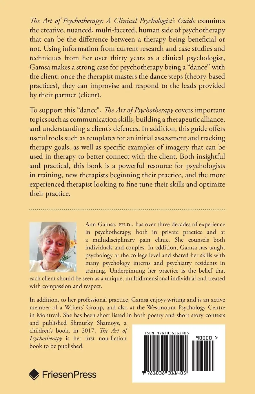 Rückseite: 9781038311405 | Art of Psychotherapy | A Clinical Psychologist's Guide | Ann Gamsa