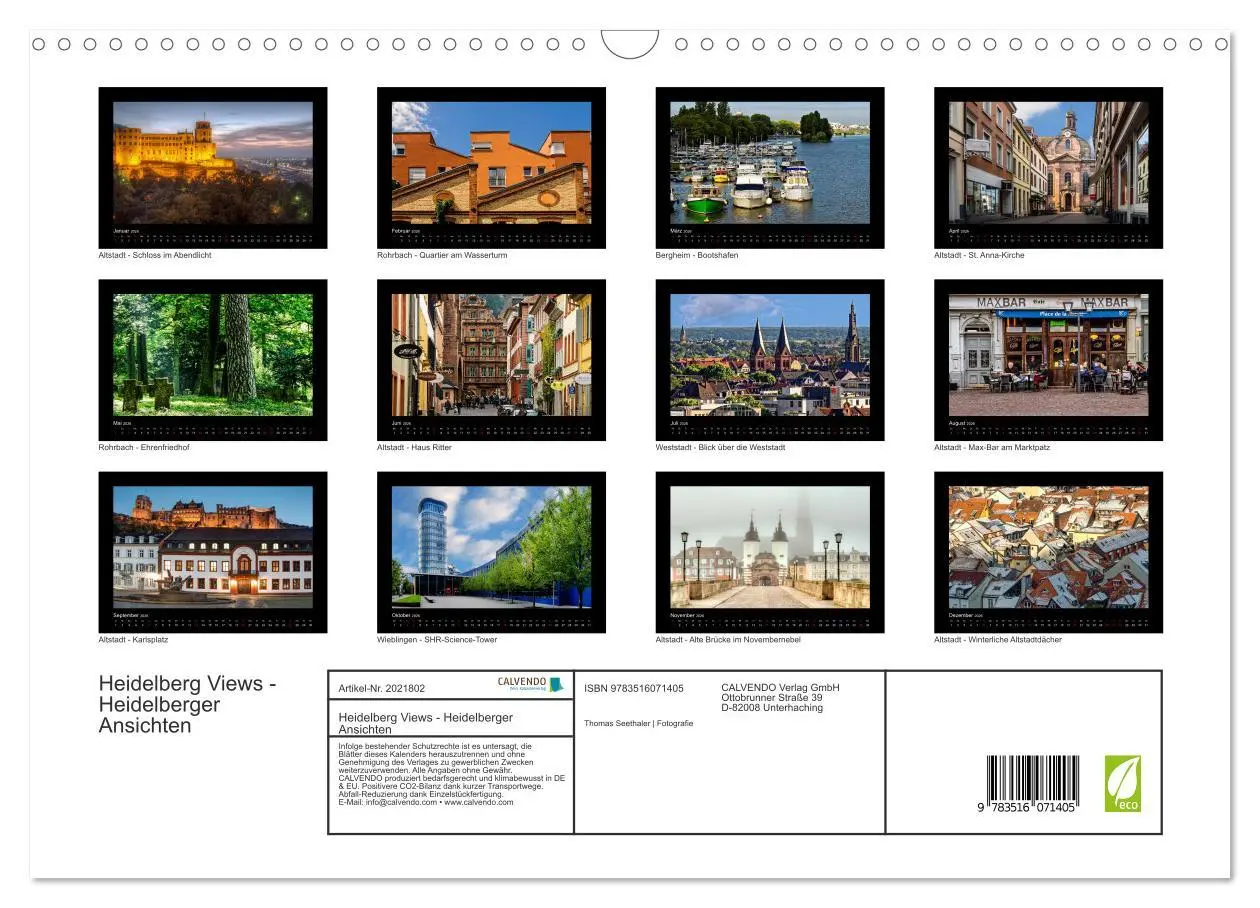 Bild: 9783516071405 | Heidelberg Views - Heidelberger Ansichten (Wandkalender 2026 DIN A3...