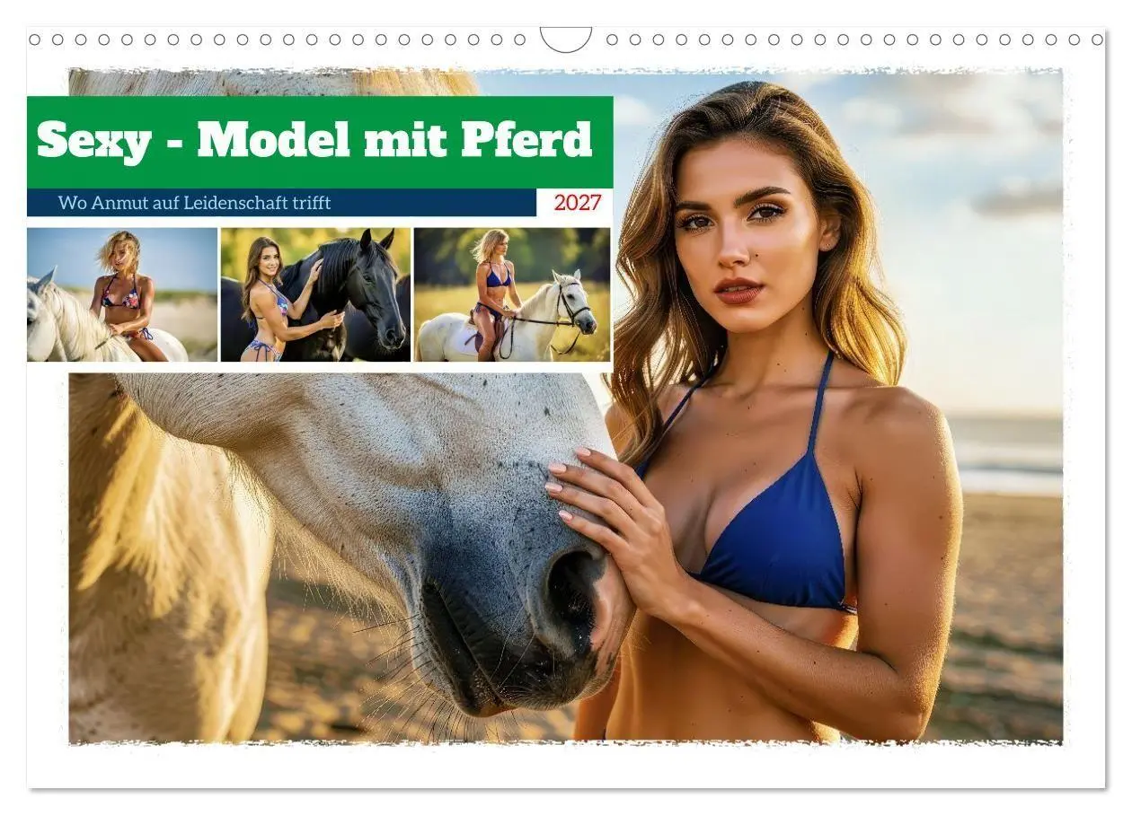 Cover: 9783516761405 | Sexy - Model mit Pferd (Wandkalender 2027 DIN A3 quer), CALVENDO...