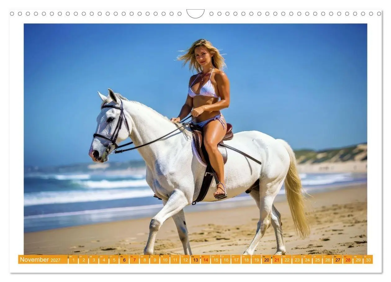 Bild: 9783516761405 | Sexy - Model mit Pferd (Wandkalender 2027 DIN A3 quer), CALVENDO...