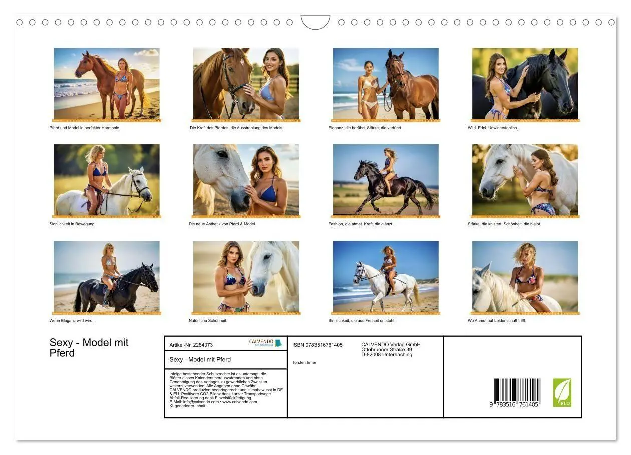 Bild: 9783516761405 | Sexy - Model mit Pferd (Wandkalender 2027 DIN A3 quer), CALVENDO...