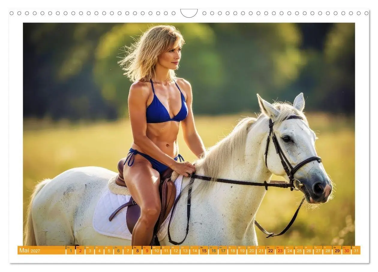 Bild: 9783516761405 | Sexy - Model mit Pferd (Wandkalender 2027 DIN A3 quer), CALVENDO...