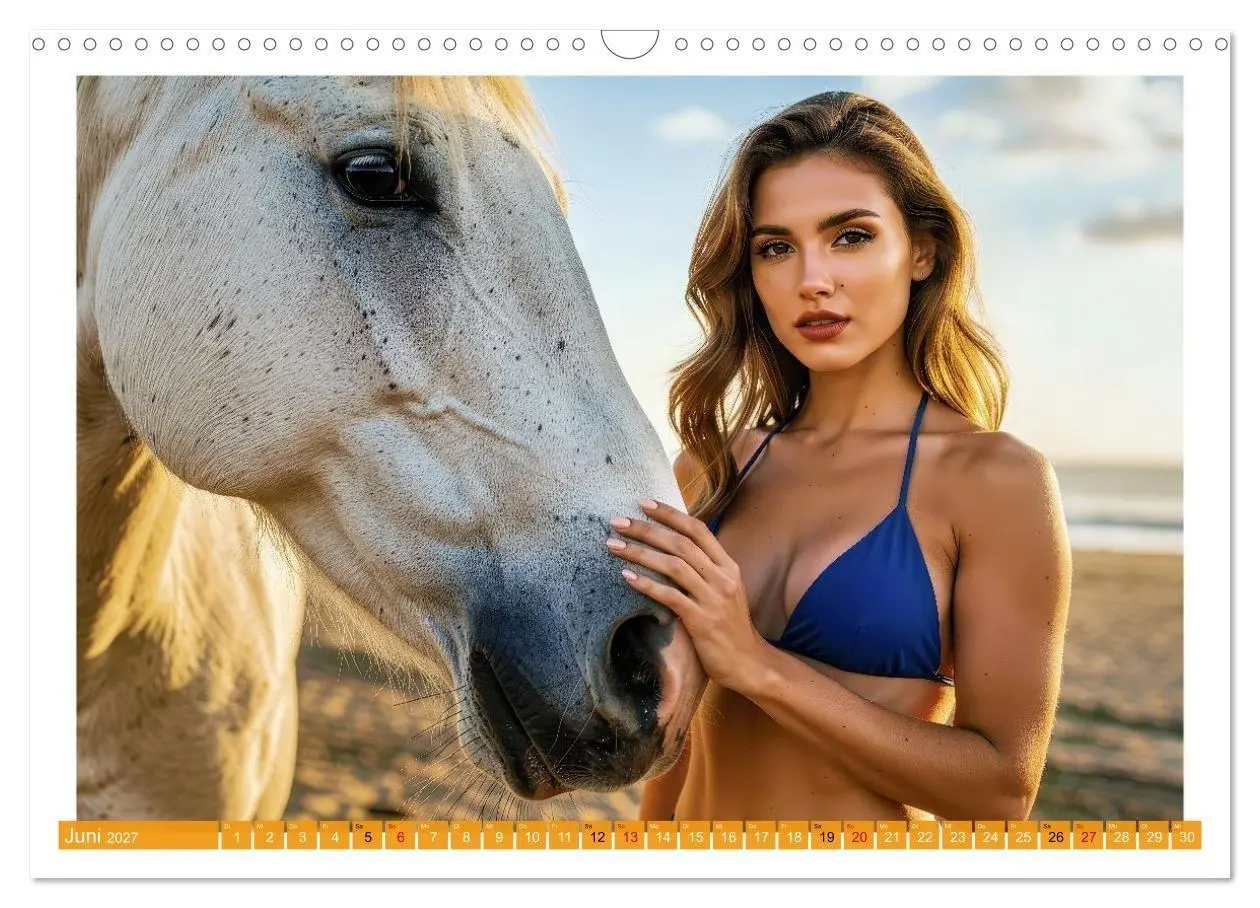 Bild: 9783516761405 | Sexy - Model mit Pferd (Wandkalender 2027 DIN A3 quer), CALVENDO...