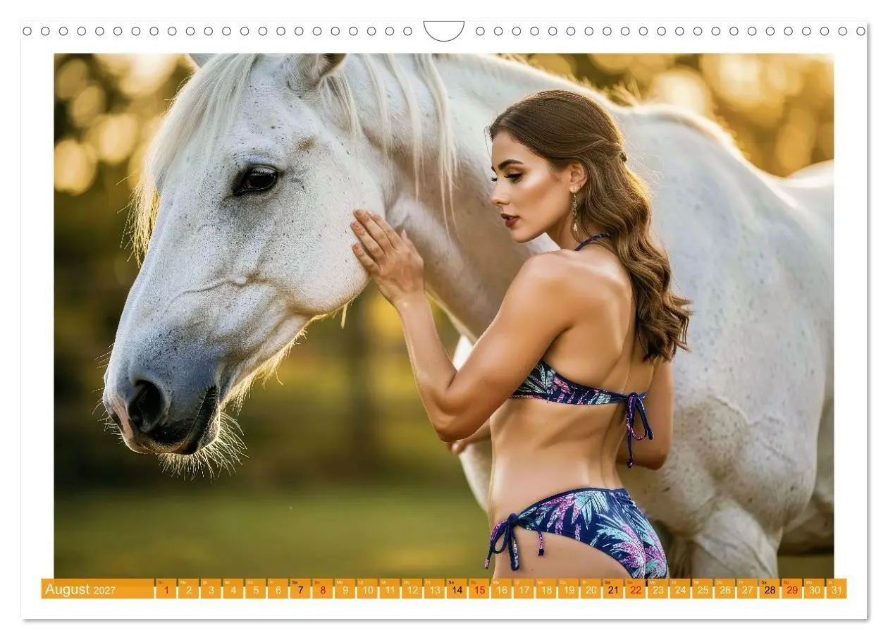 Bild: 9783516761405 | Sexy - Model mit Pferd (Wandkalender 2027 DIN A3 quer), CALVENDO...